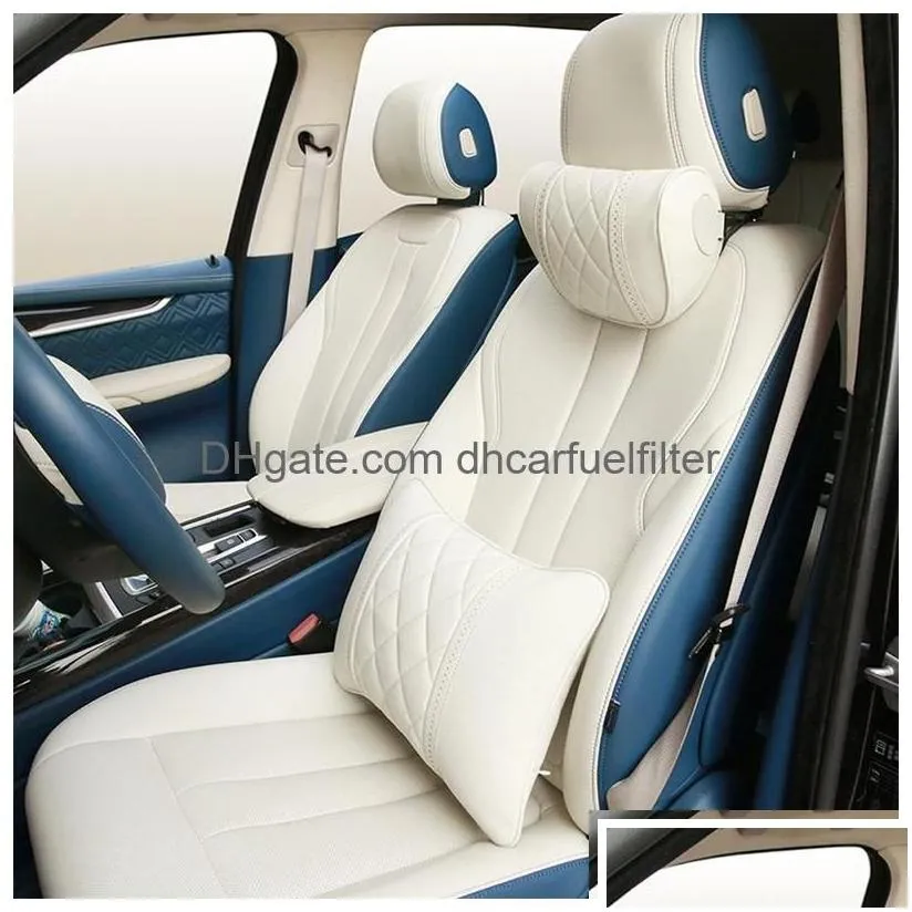 seat cushions premium nappa leather car rest cushion headrest neck pillows for benz  sclass pillow accessories drop delivery