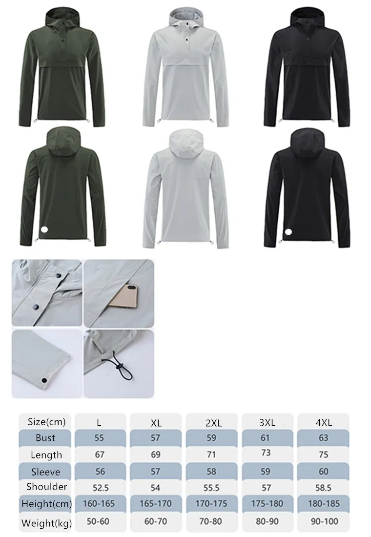 lu Men Hooded Jacket Outdoor Running Climbing Clothes Men Waterproof Warm Quick Drying Fishing Cycling Hiking Sports Jackets New Style