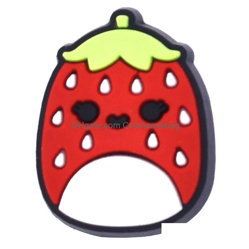 Cute Fruit Food Shoe Charms Avocado Strawberry Decoration Buckle Accessories Clog Pins Party Favors Gifts