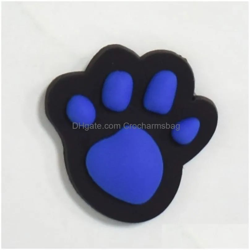 Pvc Animal Footprints Shoe Decoration Charm Buckle Accessories Jibitz for Croc Charms Clog Button Pins Soft Rubber