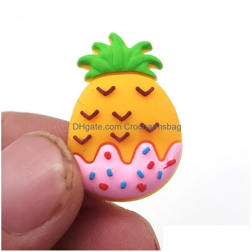 Fruit Food Avocado Shoe Decorations Charm Buckle Accessories Jibitz for Croc Charms Clog Wristband Buttons