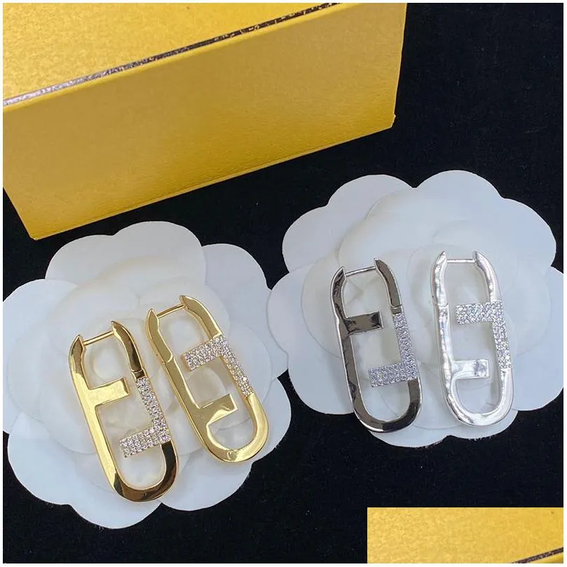 luxury hoop earring designer jewelry for women gold earrings 925 silver f dangle diamond stud earings engagement orecchini love hoops