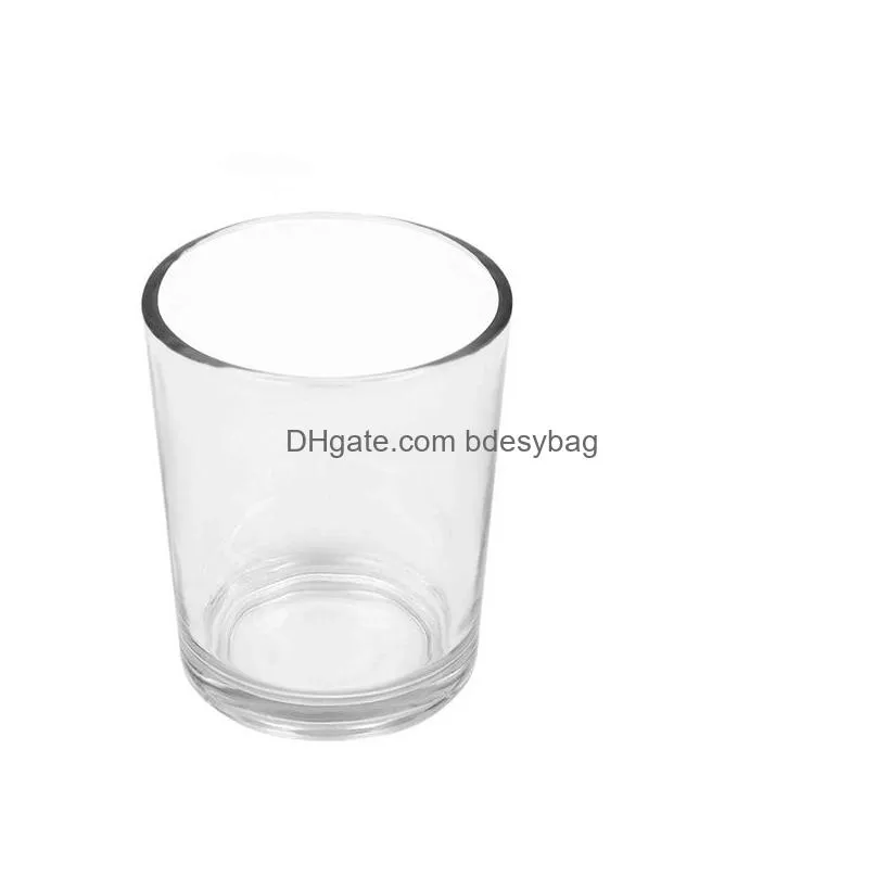 clear glass holder candle jars cylinder candle cup simple style candle container for wedding