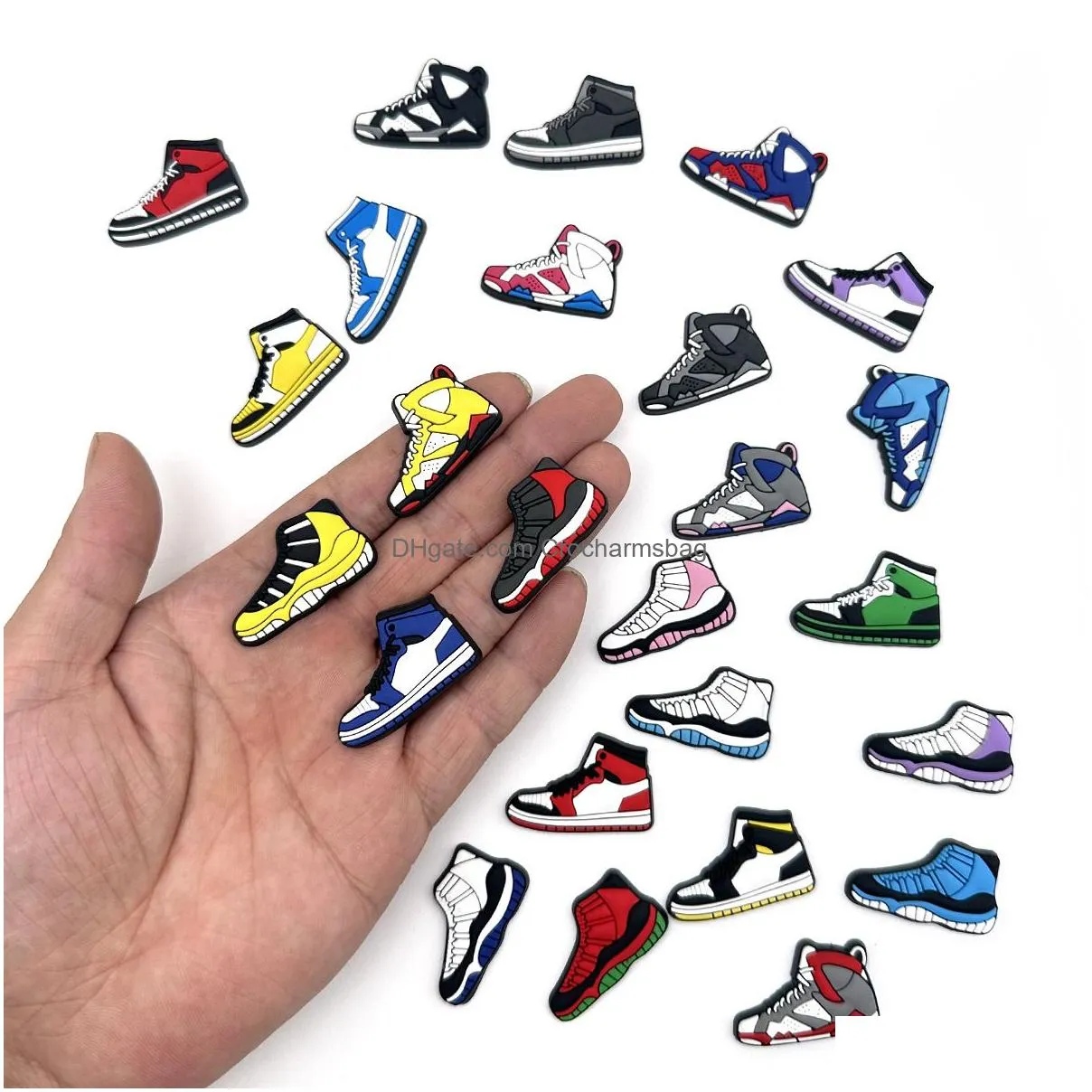 Mini Sneaker Shoe Charm Decoration Accessories Sport Basketball Jibbitz for Croc Charms