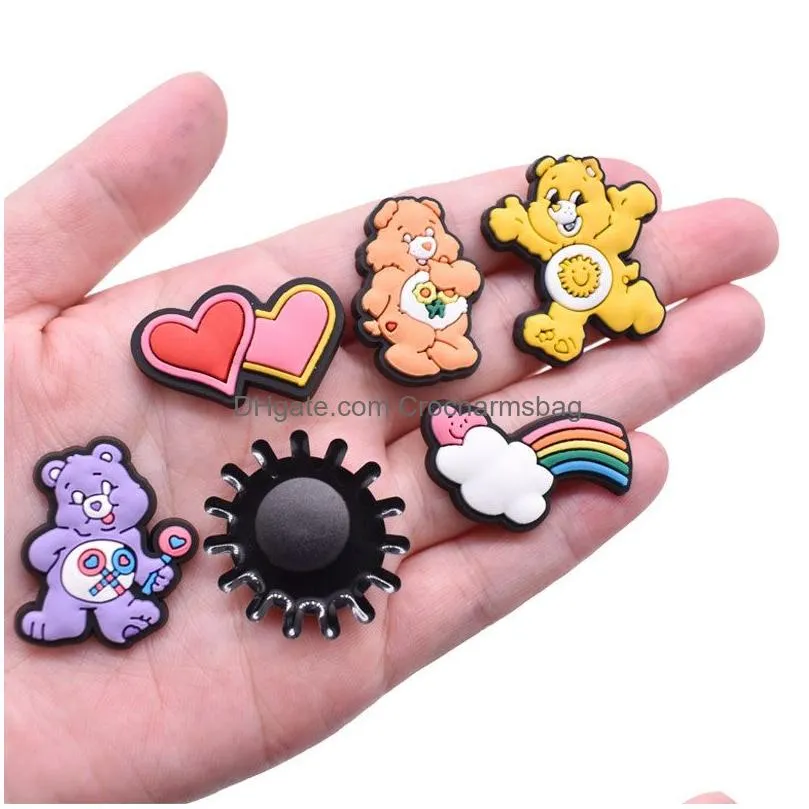 Cute Bear Animals Croc Charms Shoe Charm Clog Pins Buttons Buckle Accessories
