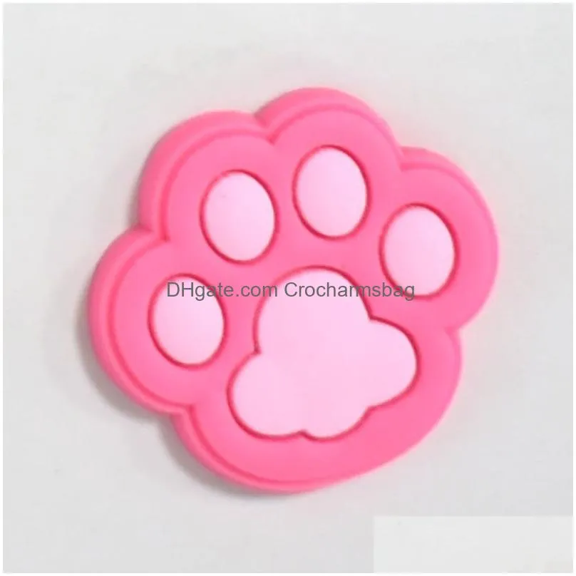 Pvc Animal Footprints Shoe Decoration Charm Buckle Accessories Jibitz for Croc Charms Clog Button Pins Soft Rubber