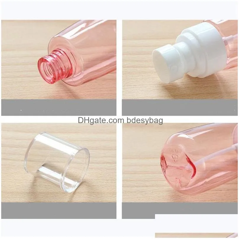 30ml mini plastic transparent small empty spray bottle for make up refillable container 3 colors 0128