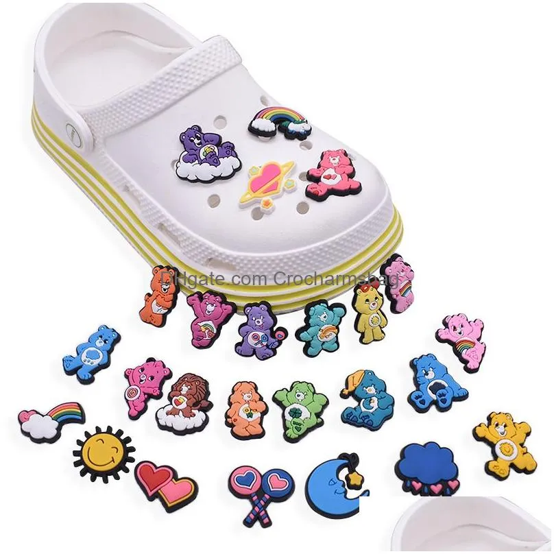 Cute Cartoon Animal Croc Charms Shoe Decoration Buckle Charm Accessories Clog Pins Pvc