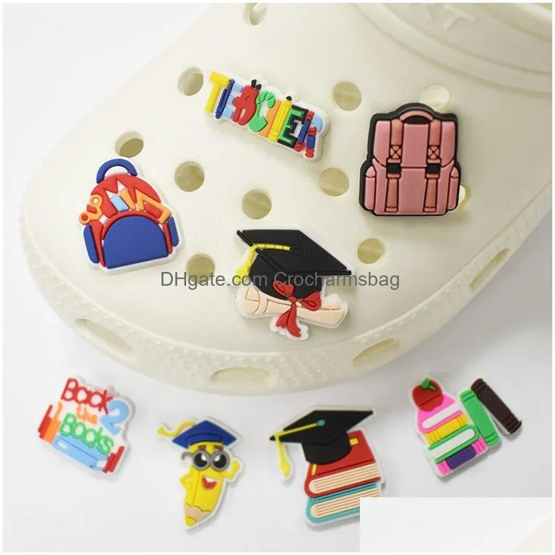 100PCS Graduation Croc Charms Shoe Clog Accessories Decoration Buckcle cham Gift