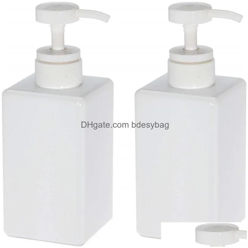 450ml refillable empty plastic soap dispenser bottle pump bottles for cosmetic shampoos bath shower liquid lotion containers