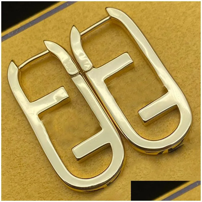 fashion ear stud for women luxury charm hoop earrings gold f ear studs brand designer jewelry bangle necklace lady elegant earring