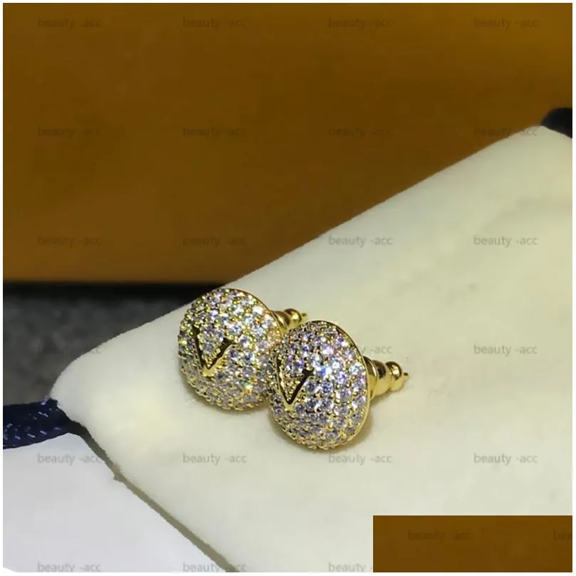 diamond designer earrings titanium steel studs rose gold silver starry stud earring for women v luxury designers jewelry wedding