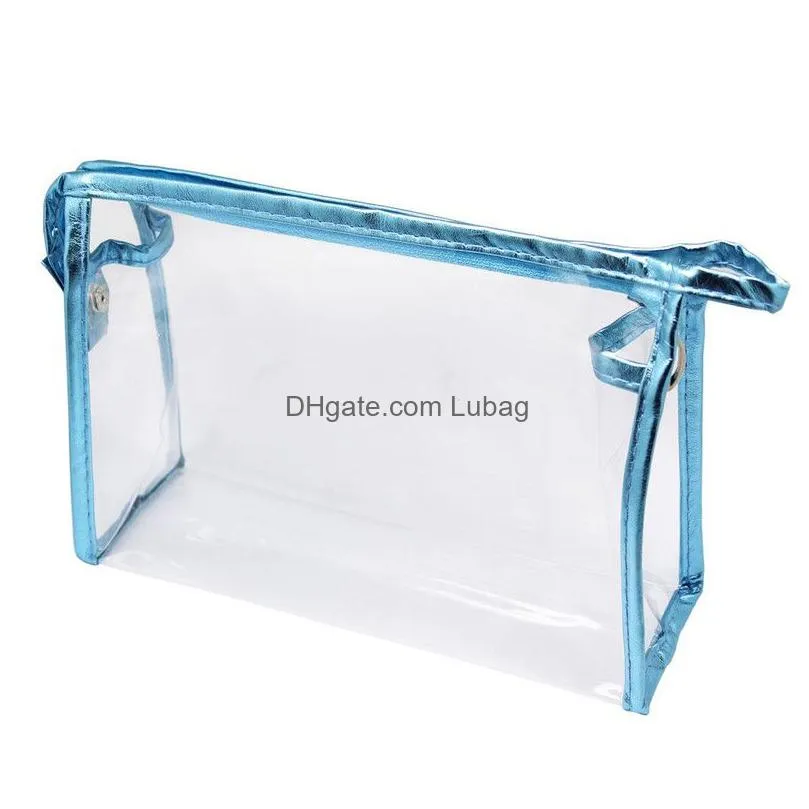 transparent multifunctional portable waterproof pvc cosmetic makeup bag case hand pouch organizer zipper cosmetics bag toiletry pouch