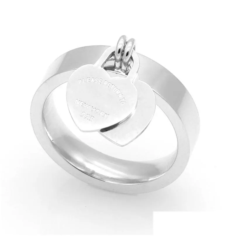316l titanium steel gold plated love ring for women designer heart rings wedding luxury moissanite diamond channel jewelry bijoux  wholesales valentine