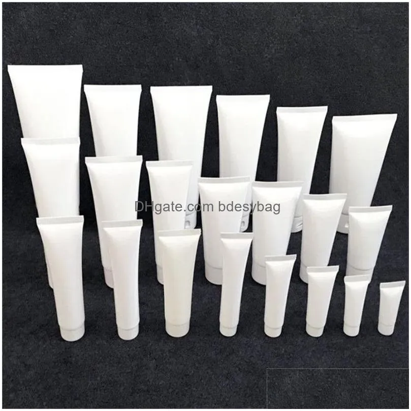 15ml 20ml 30ml 50ml 100ml empty white make up soft cosmetic cream lotion bottle refillable plastic containers for lotion shower gel