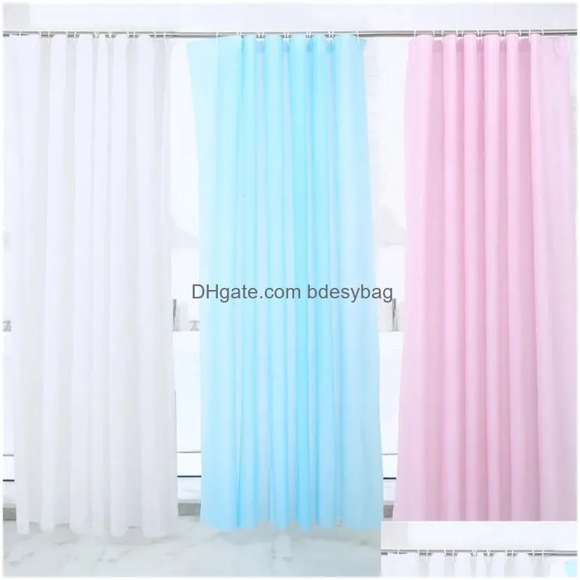 white waterproof thick solid bath curtains for bathroom bathtub large wide bathing cover