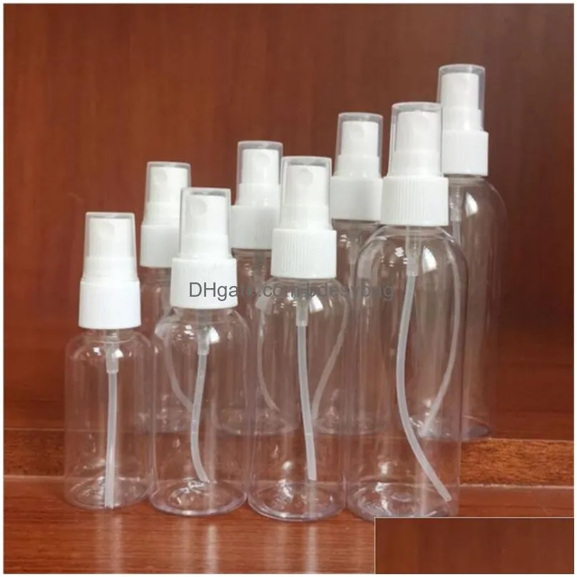 5ml 10ml 20ml 30ml 50ml 60ml 80ml 100ml 120ml plastic spray bottle empty refillable bottles perfume pet container for cleaning