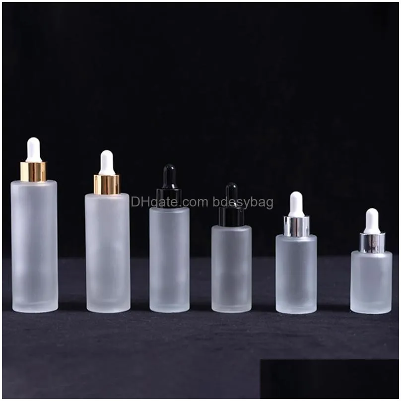 frosted oil glass dropper bottle reusable bottles with sliver cap reusable vial nasal oils refillable