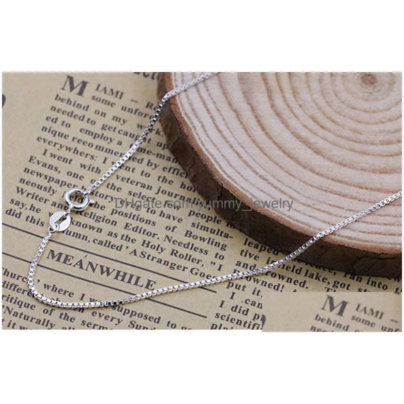 silver necklace chain box chain women necklaces chain jewelry accessories will and sandy