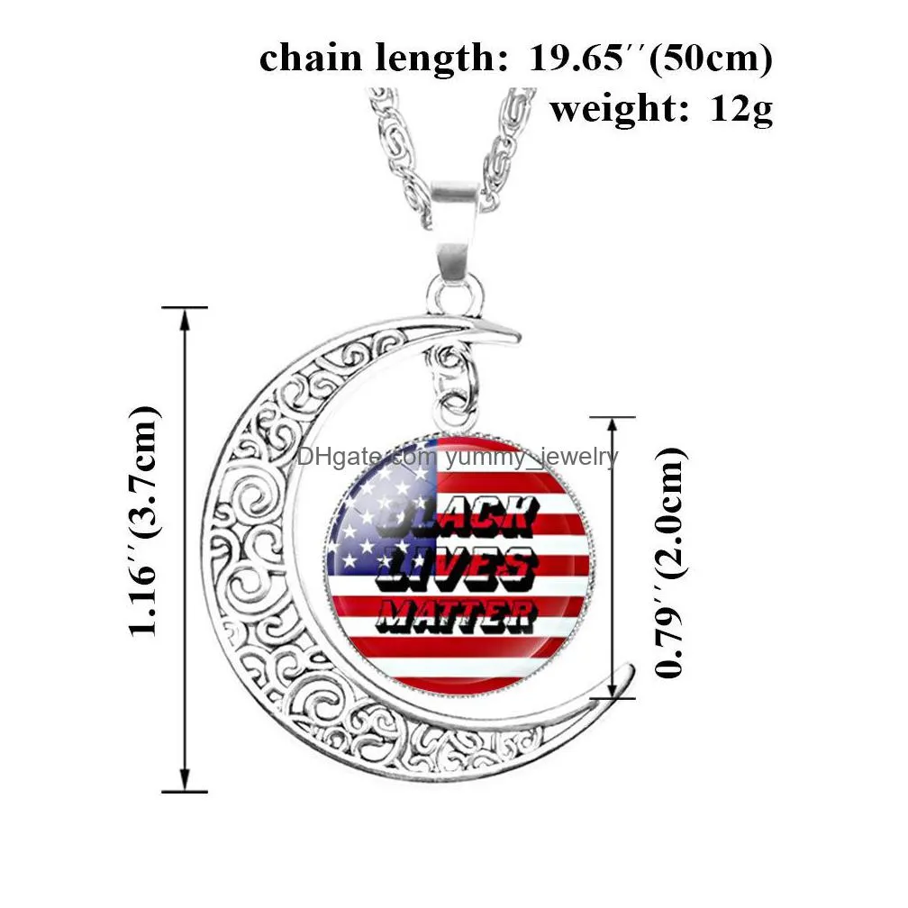 14 design fashion pendant necklaces black lives matter i cant breathe women hip hop jewelry vintage silver moon sun blm choker necklace