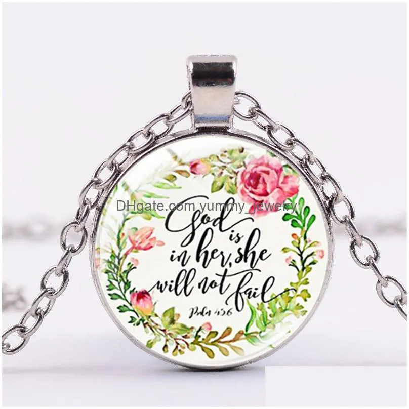 latest bible verse quote necklace its well until my soul jesus paid it all christian silver color long chain necklaces