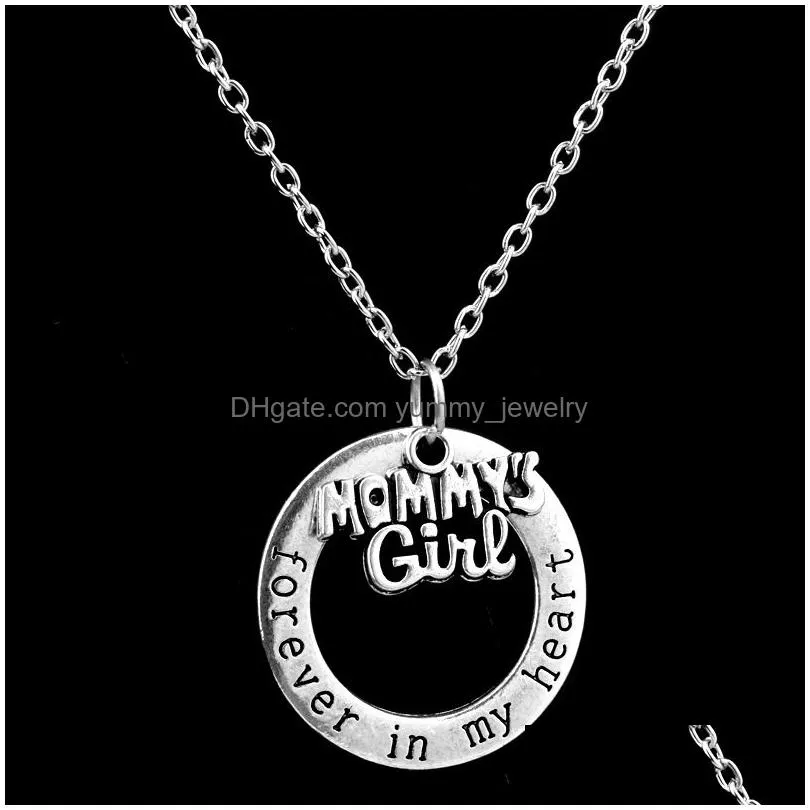 forever in my heart circle pendant necklace family member mom girl grandma big little sister best friend pendants for women necklaces