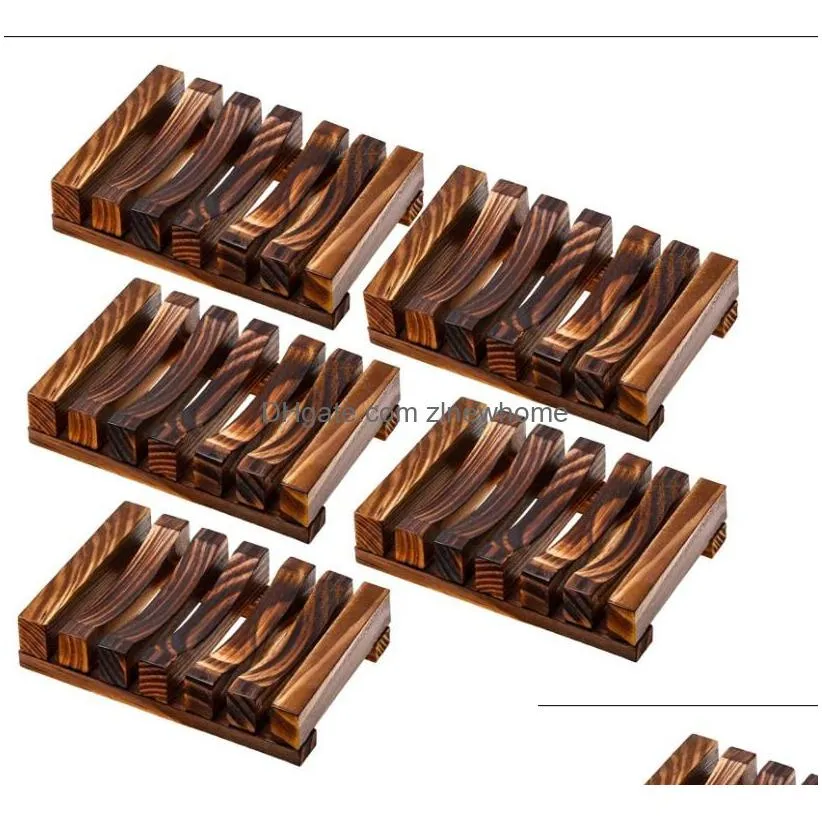 natural wooden soap dish wood soap tray holder storage soap rack plate box container for bath shower plate bathroom