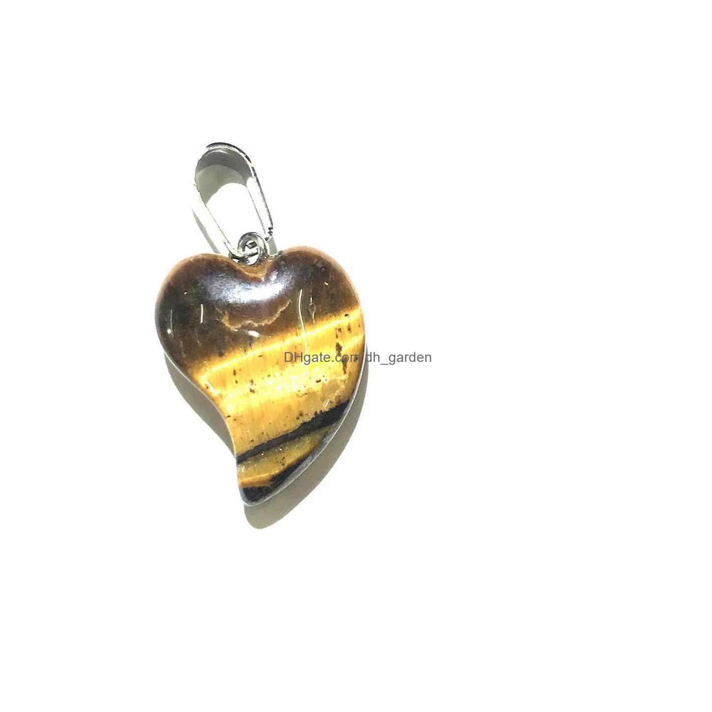 wholesale natural gemstone tiger eye healing charm pendant mushroom skull head shaped tiger eye stone for men and women