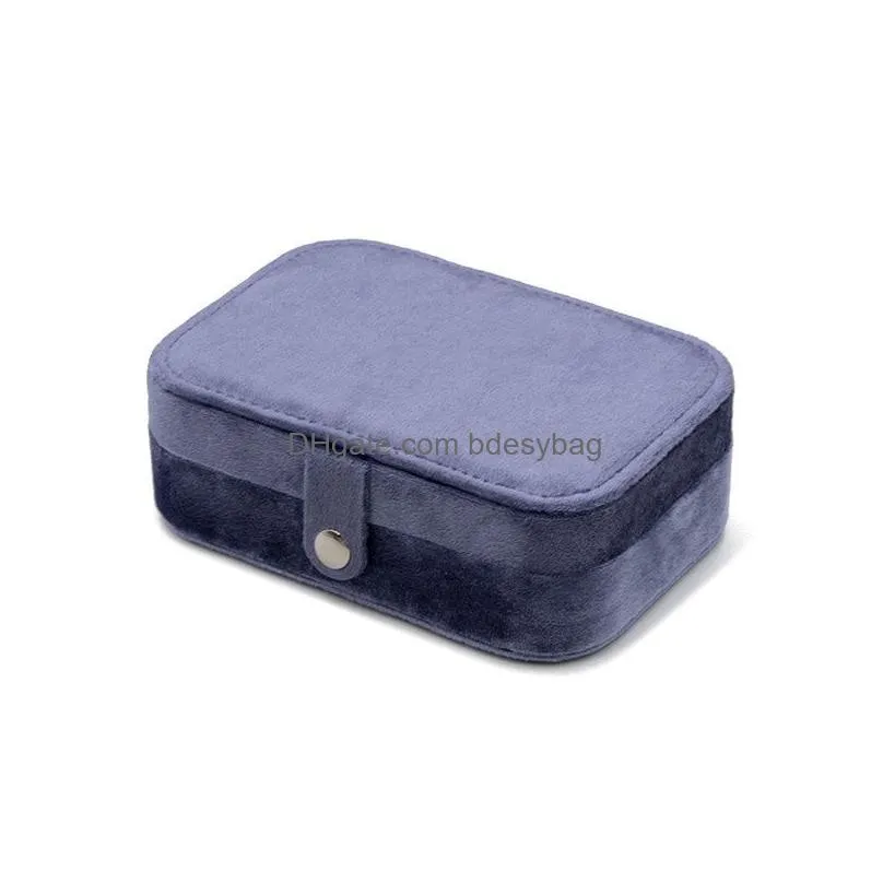 velvet travel jewelry box small jewelry organizer portable display storage case packaging for rings earrings necklace bracelet