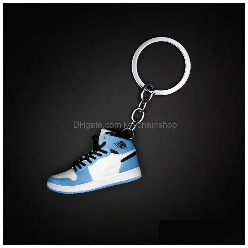 3d mini creative sneakers shoes keychains for men women sports gym shoe keychain bag pendant basketball shoes key chain jelwelry