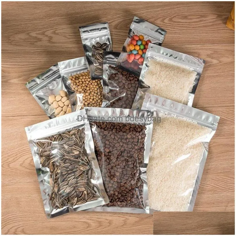 plastic smell proof bag resealable zipper bags food tea storage packaging pouch empty aluminum foil self seal pouches