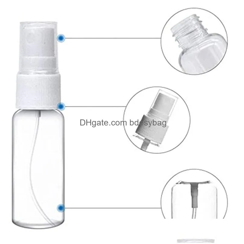 30ml 1oz plastic clear fine mist spray bottles refillable small portable empty bottle for travel essential oils perfumes
