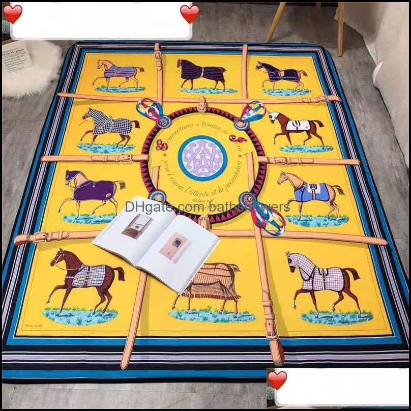 horse style luxury designer carpet for living room retro nordic kidsroom rugs non slip bedroom floor mat home decor