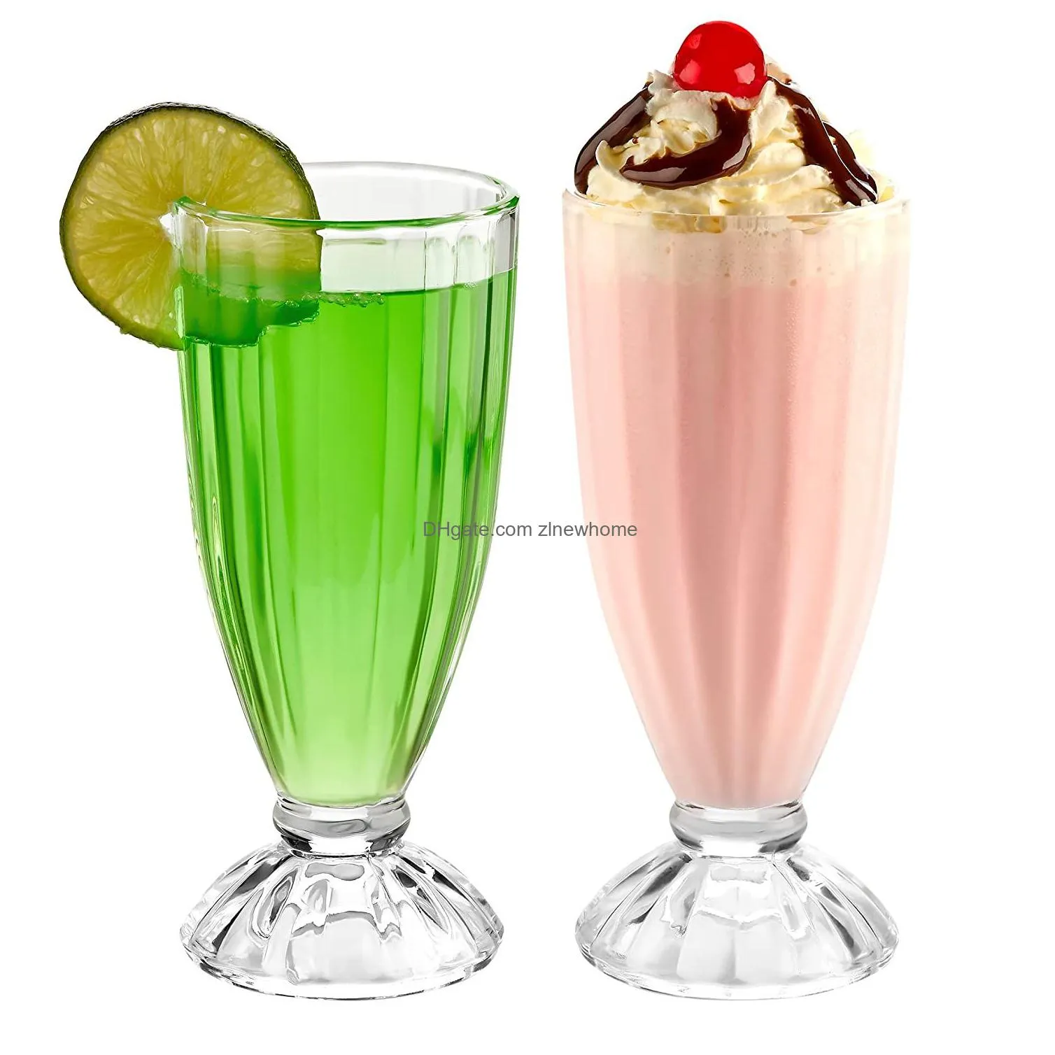 nordic light luxury glass cup juice cold drink milk tea cup home creative beverage smoothie ice cream milkshake drink cup