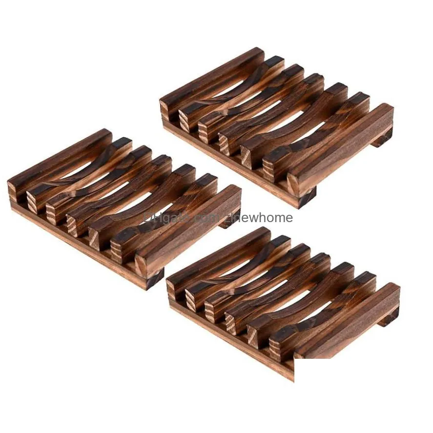 soap box natural bamboo dishes bath soap holder bamboo case tray wooden prevent mildew drain box bathroom washroom tools