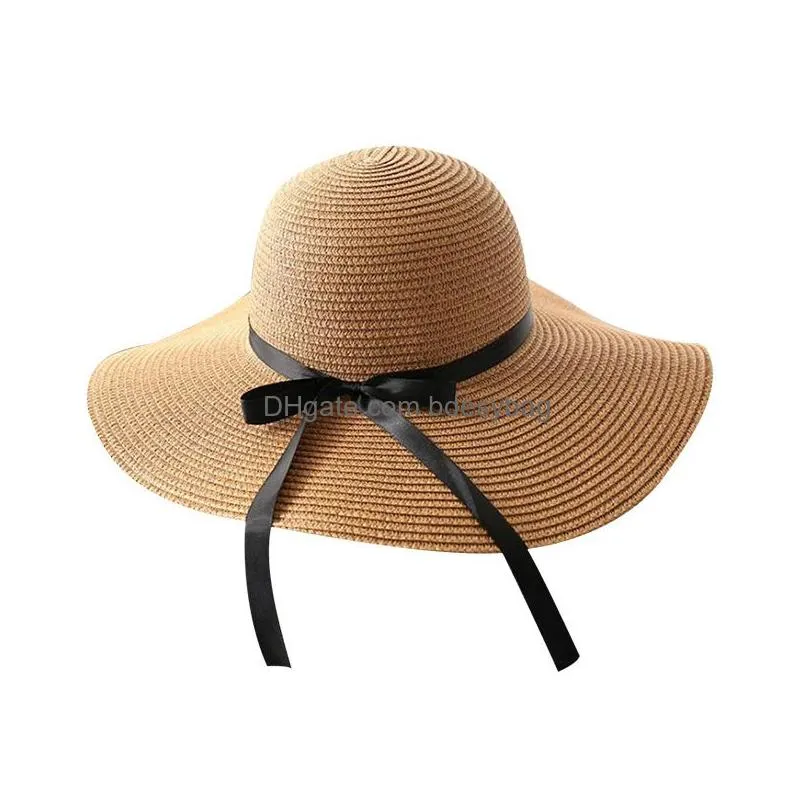 fashion straw hat elegant summer sun hats street cap wide birm beach caps for men women