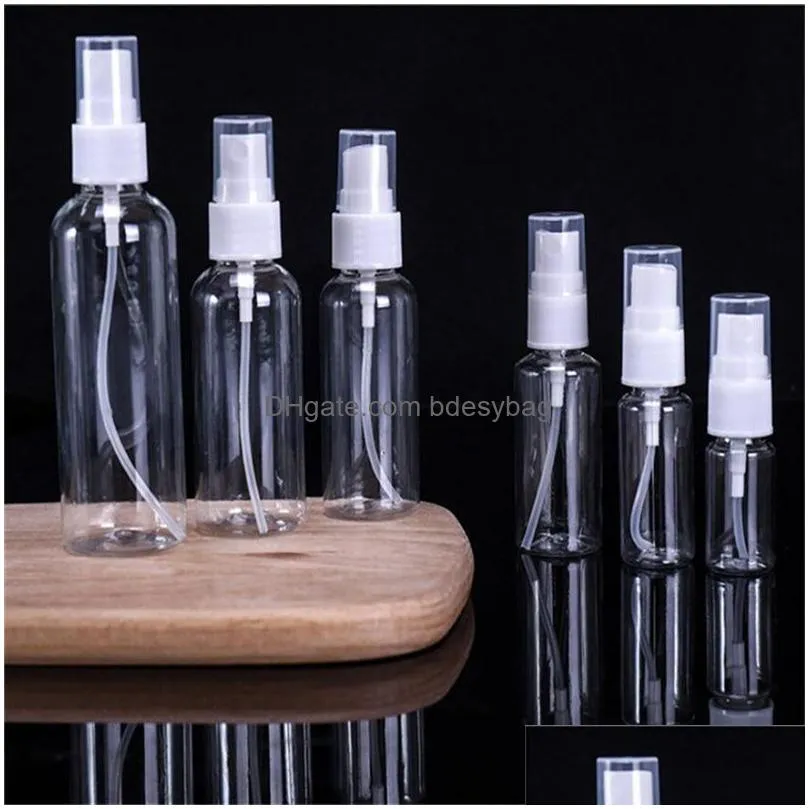5ml 10ml 20ml 30ml 50ml 60ml 80ml 100ml 120ml plastic spray bottle empty refillable bottles perfume pet container for cleaning