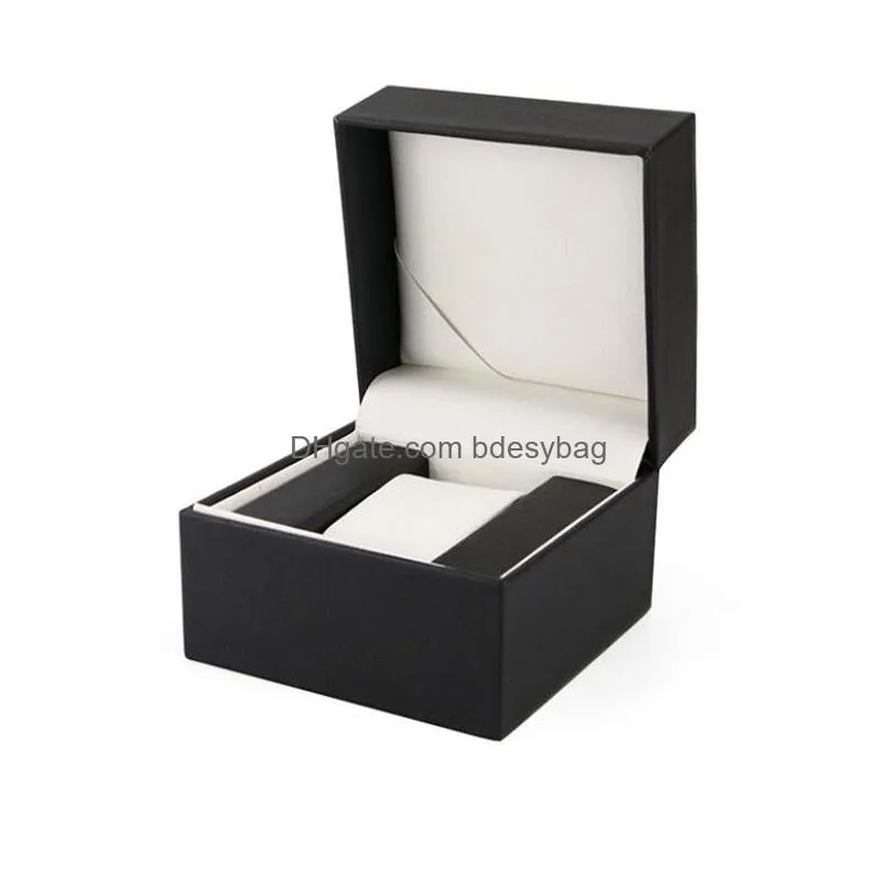 pu leather watch gift box fashion jewelry bracelet storage case with removable pillow wristwatch display boxes