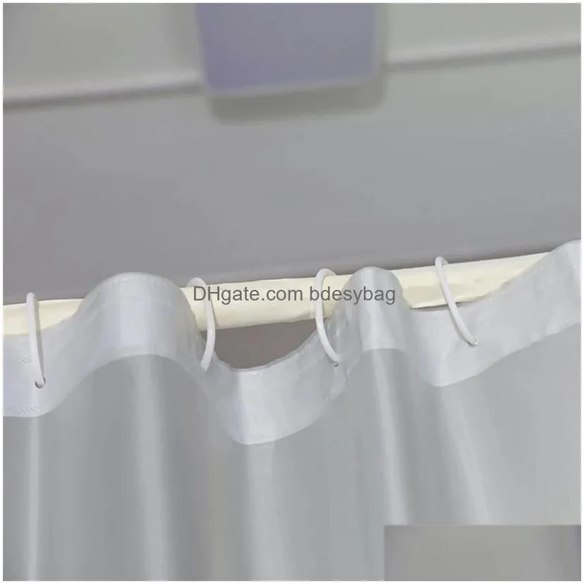 white waterproof thick solid bath curtains for bathroom bathtub large wide bathing cover