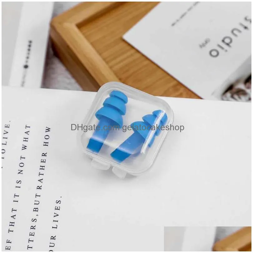 silicone earplugs bathroom swimmers soft and flexible ear plugs for shower travelling sleeping reduce noise ear plug multi colors