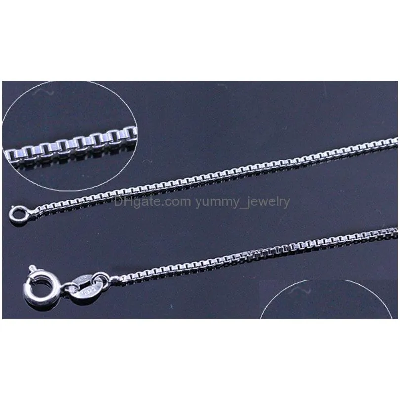 silver necklace chain box chain women necklaces chain jewelry accessories will and sandy