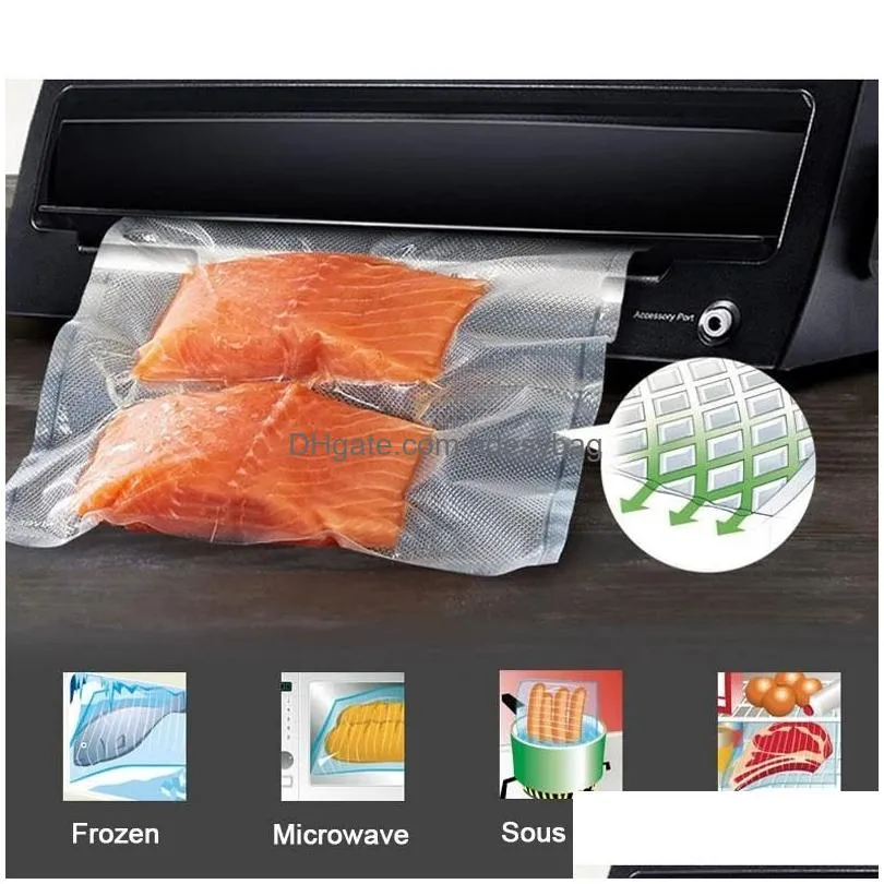 500cm kitchen food vacuum bag compressed sealer foods saver storage vacuum packaging