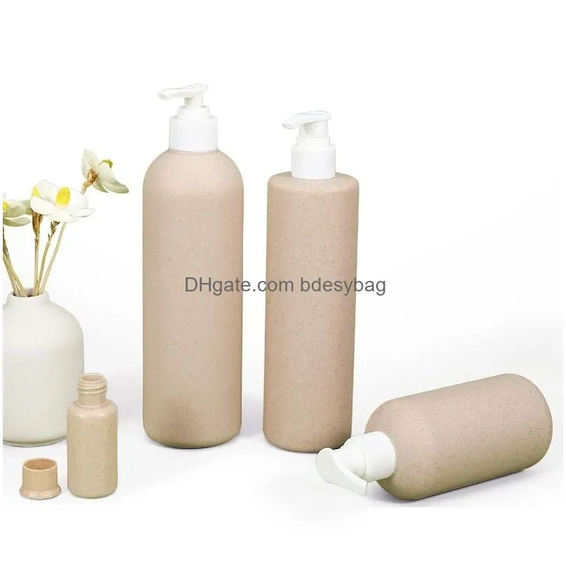 refillable lotion pump bottle biodegradable shampoo shower gel cosmetic container refill facial cleanser bottle