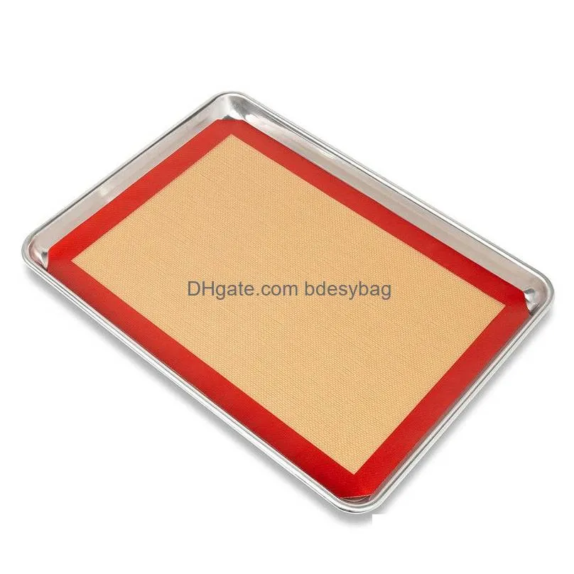 silicone baking mat heat resistant sheets bake reusable oven pan liners for making bread and pastry