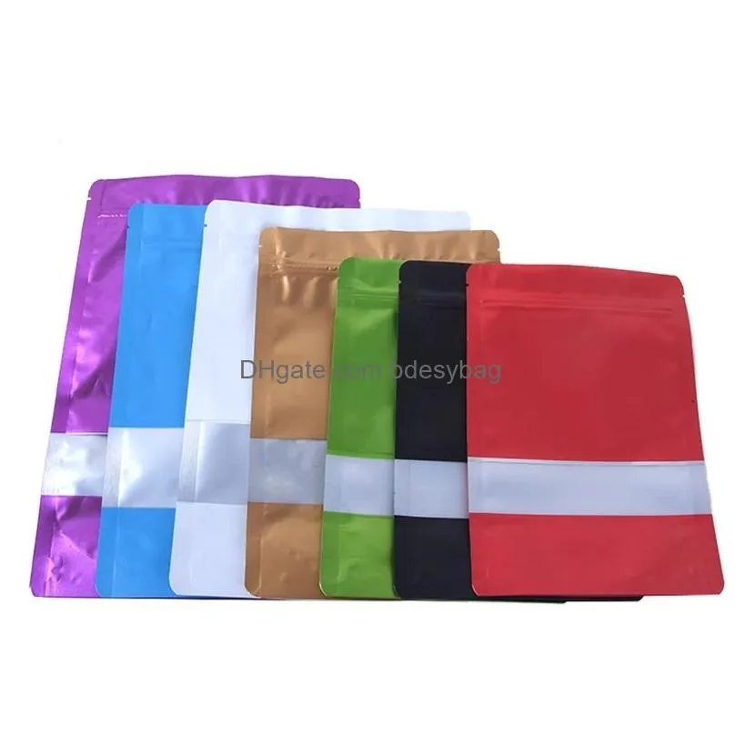 100pcs colorful aluminum foil tea packaging bag coffee bean biscuit baking self adhesive food sealing bags recyclable