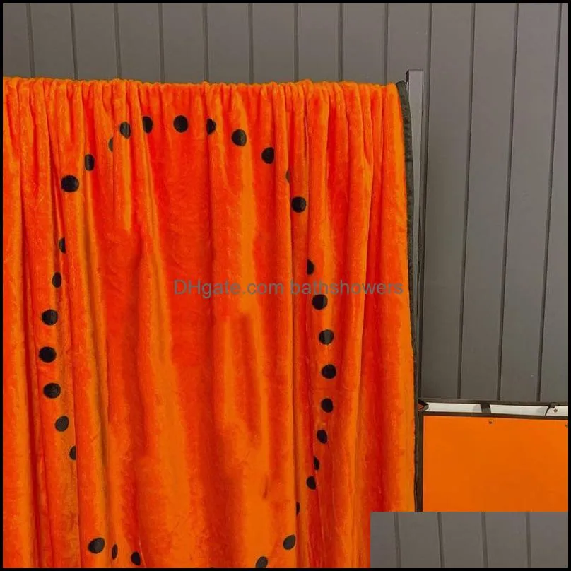 trendy designer blanket classic orange printed blankets home sofa bed office shawl decoration 150x200cm