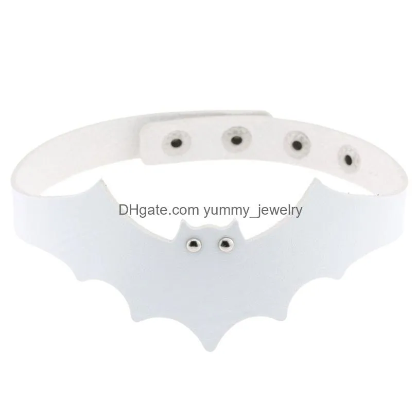 halloween jewelry bat leather choker necklace simple punk gothic collar chokers neck band for women children fashion gift will and