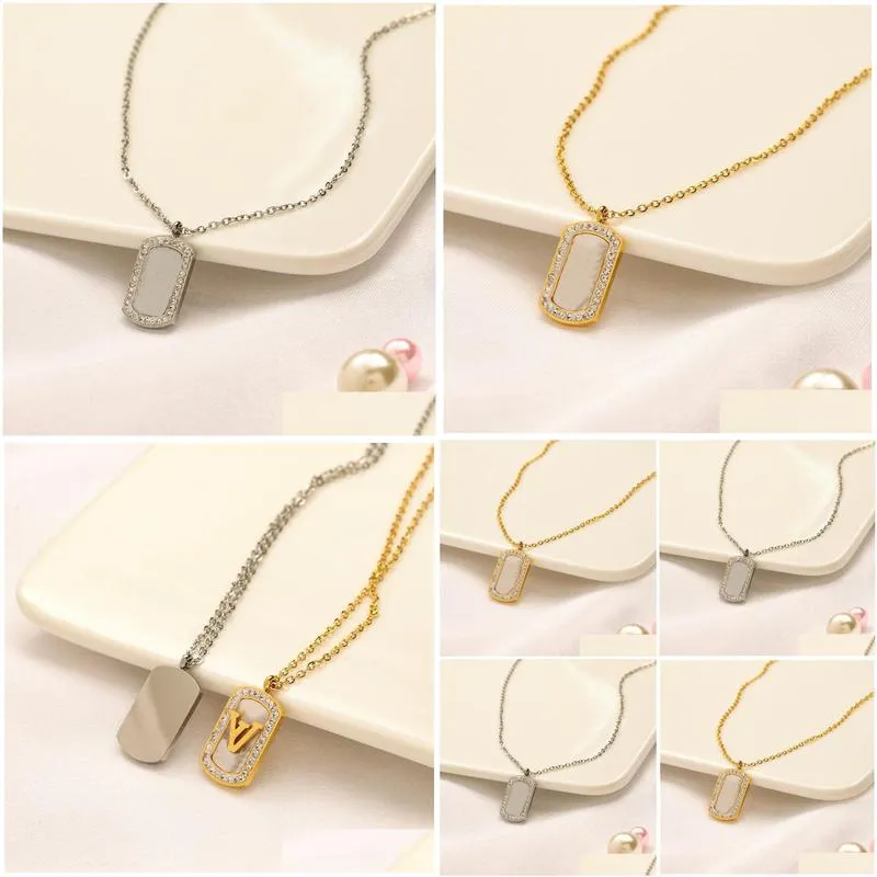 classic tennis chain designer jewellery choker gold designer necklace men jewelry fashion letter pendant necklaces 18k gold plated slide charm chains