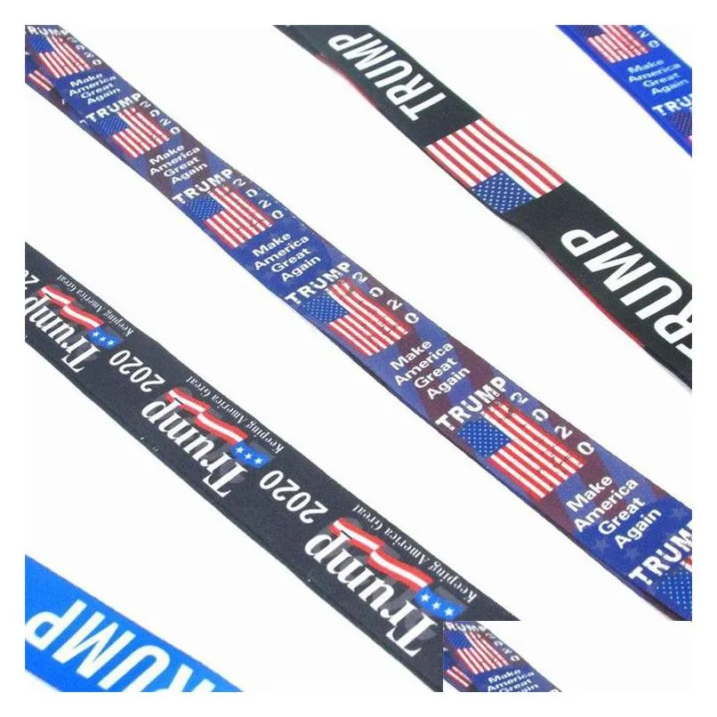 trump phone lanyard make america great again cellphone strap rainbow work card necklace usa removable flag strings key ring keychain