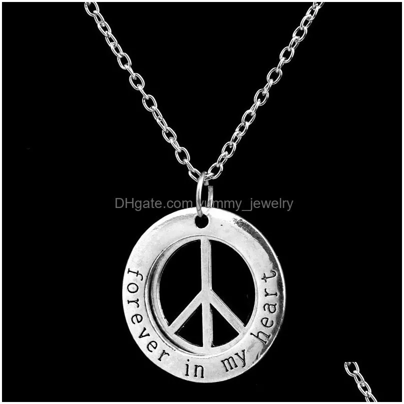forever in my heart circle pendant necklace family member mom girl grandma big little sister best friend pendants for women necklaces